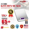 Kitchen Scale Digital Food Scales Bascula Electronic Cooking Scale Weight Touch Screen Glass Top Diet 5kg/11Lbs Accuracy 5 Core K 53