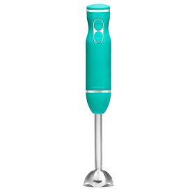 Chefman 300W Multi-speed Immersion Hand Blender Stainless Steel Blades Turquoise (Brand: Chefman)